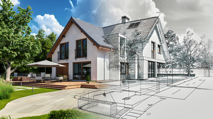 Modern exterior rendering