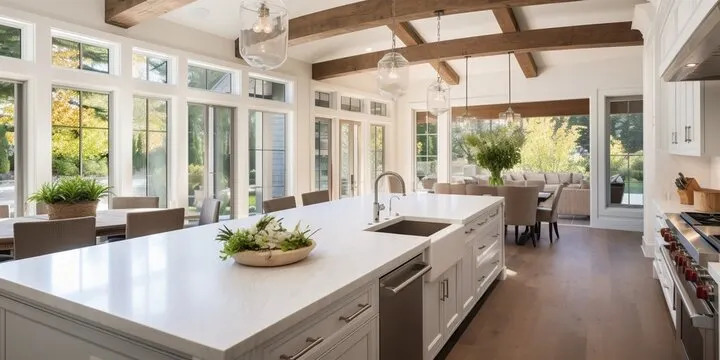 Bright modern kitchen rendering